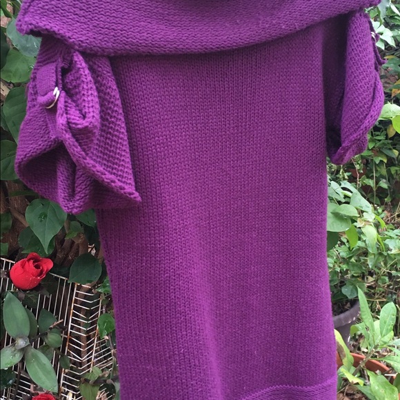 De Rotchild Purple Cowl neck Sweater Size L - Picture 2 of 8